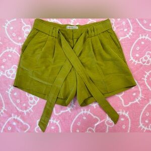 Banana Republic Olive Green Paper Bag Waist Shorts